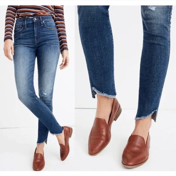 Madewell 10" High-Rise Skinny Jeans: Cutout Tulip Hem Edition - Picture 1 of 8